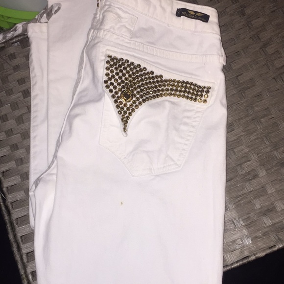 white robin jeans